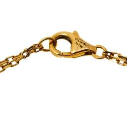 مملوكة مسبقًا Cartier Love Diamond 18K Yellow Gold Double Chain Bracelet
