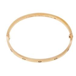 مملوكة مسبقًا سوار كارتييه "لوف" رفيع ألماس و ذهب وردي عيار 18 مقاس 17