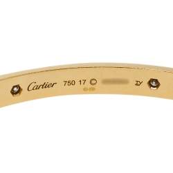 مملوكة مسبقًا سوار كارتييه "لوف" 4 ألماسات و ذهب أصفر عيار 18 مقاس 17