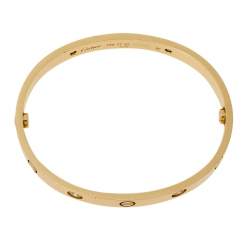 مملوكة مسبقًا سوار كارتييه "لوف" 4 ألماسات و ذهب أصفر عيار 18 مقاس 17