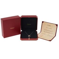 Pre Owned  قلادة كارتييه ترينيتي ألماس ذهب عيار 18 قيراط بثلاث ألوان