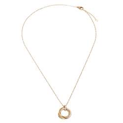 Pre Owned  قلادة كارتييه ترينيتي ألماس ذهب عيار 18 قيراط بثلاث ألوان