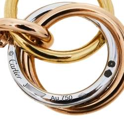 Pre Owned  قلادة كارتييه ترينيتي ألماس ذهب عيار 18 قيراط بثلاث ألوان