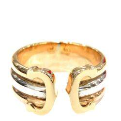 Pre Owned Cartier C2 18K Yellow Gold, Rose Gold Ring Size EU 47