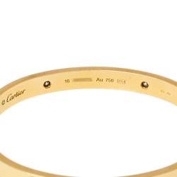 Pre Owned سوار كارتييه "لوف" 4 ألماسات و ذهب أصفر عيار 18 مقاس 16