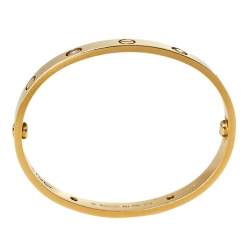 Pre Owned سوار كارتييه "لوف" 4 ألماسات و ذهب أصفر عيار 18 مقاس 16