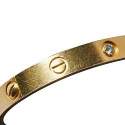 Pre Owned سوار كارتييه "لوف" 4 ألماسات و ذهب أصفر عيار 18 مقاس 16