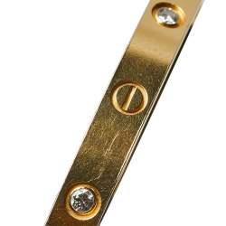 Pre Owned سوار كارتييه "لوف" 4 ألماسات و ذهب أصفر عيار 18 مقاس 16