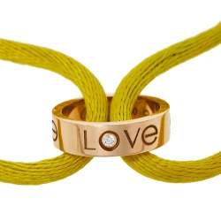 مملوكة مسبقًا Cartier Love Charity Diamond 18K Rose Gold Adjustable Cord Bracelet