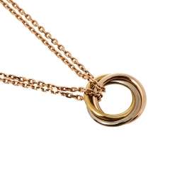 مملوكة مسبقًا Cartier Trinity 18K Three Tone Gold Necklace