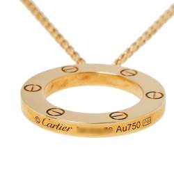 Pre Owned قلادة كارتييه لوف دلاية ذهب أصفر عيار 18