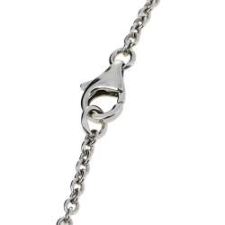 Pre Owned Cartier Love Interlocking Loop 18K White Gold Necklace