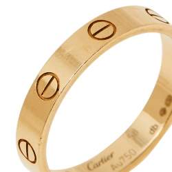 مملوكة مسبقًا Cartier Love 18K Yellow Gold Wedding Band Ring Size 58