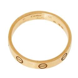 مملوكة مسبقًا Cartier Love 18K Yellow Gold Wedding Band Ring Size 58