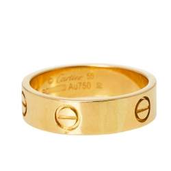 Cartier Love 18K Yellow Gold Wedding Band Ring Size 55