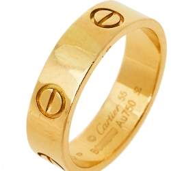 مملوكة مسبقًا خاتم زفاف كارتييه لوف حلقة ذهب أصفر عيار 18 قيراط مقاس 55