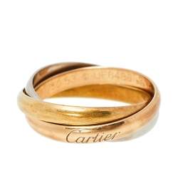 Pre Owned Cartier Trinity 18K Three Tone Gold Ring Size 53