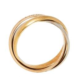 Pre Owned Cartier Trinity 18K Three Tone Gold Ring Size 53