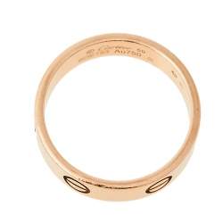 Pre Owned Cartier Love 18K Rose Gold Wedding Band Ring Size 59