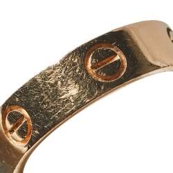 Pre Owned Cartier Love 18K Rose Gold Wedding Band Ring Size 59