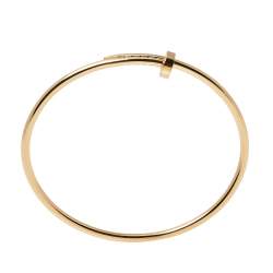 Pre Owned Cartier Juste Un Clou 18K Yellow Gold Narrow SM Bracelet 17