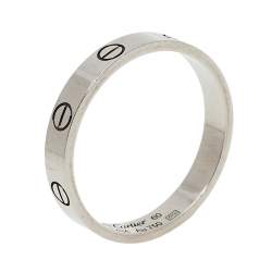 مملوكة مسبقًا خاتم زفاف كارتييه لوف حلقة ذهب أبيض عيار 18 مقاس 60