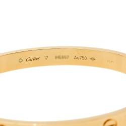 Pre Owned سوار كارتييه لوف ذهب أصفر عيار 18 17