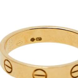 مملوكة مسبقًا Cartier Love 18K Yellow Gold Wedding Band Ring Size 53