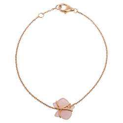 مملوكة مسبقًا Cartier Caresse d'Orchidées par Cartier Pink Chalcedony 18K Rose Gold Bracelet