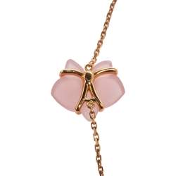 مملوكة مسبقًا Cartier Caresse d'Orchidées par Cartier Pink Chalcedony 18K Rose Gold Bracelet