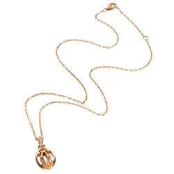 مملوكة مسبقًا Cartier C de Carter Diamond 18K Pink Gold Pendant Necklace