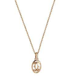 مملوكة مسبقًا Cartier C de Carter Diamond 18K Pink Gold Pendant Necklace
