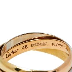 Pre Owned دبلة كارتييه ترينيتي دو كارتييه ذهب ثلاثة ألوان عيار 18 مقاس 48