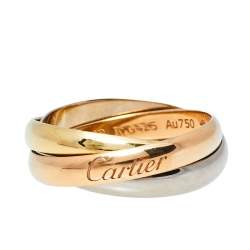 Pre Owned دبلة كارتييه ترينيتي دو كارتييه ذهب ثلاثة ألوان عيار 18 مقاس 48