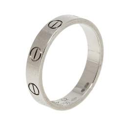 Pre Owned خاتم زفاف كارتييه لوف حلقة ذهب أبيض عيار 18 مقاس 52