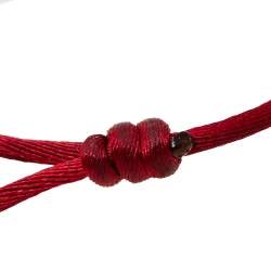 Pre Owned Cartier Love Diamond 18K Rose Gold & Ceramic Red Cord Bracelet