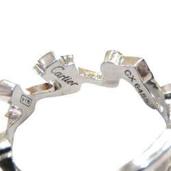 Pre Owned Cartier Signature 18K White Gold Ring Size EU 52