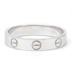 Pre Owned Cartier 18K White Gold Mini Love Ring Size 53