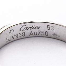 Pre Owned Cartier 18K White Gold Mini Love Ring Size 53