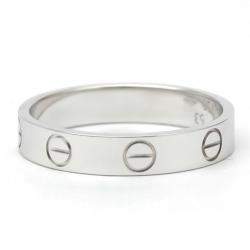 Pre Owned Cartier 18K White Gold Mini Love Ring Size 53