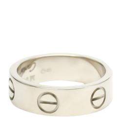 Pre Owned Cartier Love 18K White Gold Ring Size EU 51
