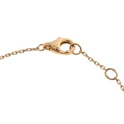 Pre Owned Cartier Amulette De Cartier 18K Yellow Gold Diamond & Mother of Pearl Bracelet XS 