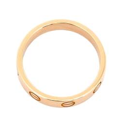 مملوكة مسبقًا خاتم زفاف كارتييه لوف ذهب وردي عيار 18 مقاس 50