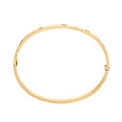 Pre Owned سوار كارتييه "لوف" رفيع ذهب أصفر عيار 18 قيراط مقاس صغير (سمول) متوسط (ميديوم) 20