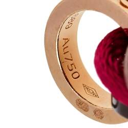 مملوكة مسبقًا Cartier Love Diamond 18K Rose Gold & Ceramic Pink Cord Bracelet