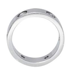 Pre Owned دبلة كارتييه لوف ذهب أبيض عيار 18 6 ألماس مقاس 57