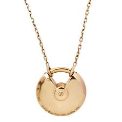 Pre Owned قلادة كارتييه طويلة بدلاية ذهب أصفر عيار 18 منقوشة ألماس امولت دو كارتييه