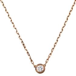 Cartier Diamants L gers Diamond 18k Rose Gold Necklace SM Cartier