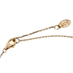 Pre Owned Cartier Diamants Légers Diamond 18k Rose Gold Necklace XS