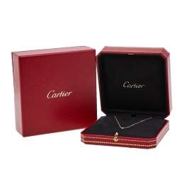 Pre Owned Cartier Diamants Légers Diamond 18k Rose Gold Necklace XS